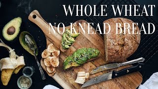 Whole Wheat No Knead Bread  2 Easy Toppings  The Sunshine Eatery [upl. by Nicola]