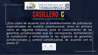 Casillero C Establecimiento de judicaturas especializadas en materia constitucional [upl. by Aira551]