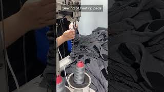 Sewing heating pads on socks in progress electrotec jacket factory heatedpad manufacturing [upl. by Eneri]