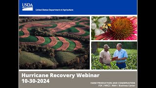 Florida NRCS Hurricane Assistance Webinar  October 30 2024 [upl. by Daney]