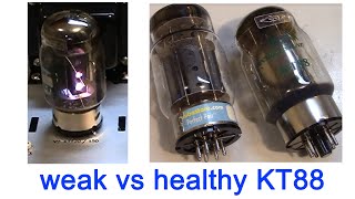 low emission KT88 vs healthy KT88  what will happen if weak tube is used for SE amplifiers [upl. by Bjork]