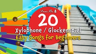 20 Easy Xylophone  Glockenspiel Songs for Beginners with Tutorials [upl. by Zoellick900]