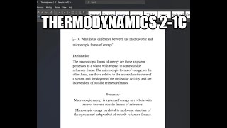 Thermodynamics 21C What is the difference between the macroscopic and microscopic forms of energy [upl. by Aggri]