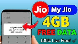 Jio 4GB Free Data Code 2024  How To Get Free Data On Jio  Jio Free Data 5G [upl. by Deaner]