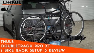 Thule Double Track Pro XT  Bike Rack Setup amp Review [upl. by Eimmak]