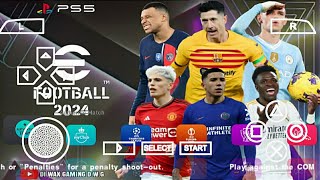 eFootball PES 2024 PPSSPP Camera Ps5 Android Update Transfer Winter Real Faces Best Graphics [upl. by Venus]