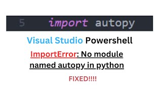 ImportError No module named autopy in python  YouTube Tutorial [upl. by Aikmat457]