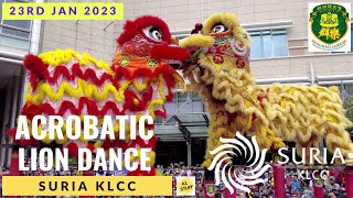 CNY 2023 Day2  Acrobatic Lion Dance  Suria KLCC 23012023 [upl. by Atiroc315]