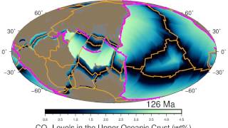 Deep Carbon Modelling Oceanic Crustal CO2 Content and Subduction Zone Evolution 230  0 Ma [upl. by Jovitah]