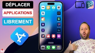 Comment déplacer les Applications Librement iPhone  iPad  iOS 18 [upl. by Estevan]