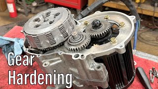 Hardening the Steel Gears for the  Home Made 6 Speed Electric Dirt Bike  Part 3 [upl. by Esilrac542]