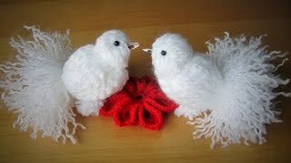 DIY pigeonTaube aus Garn zusammenbinden  schnell und einfach [upl. by Shaum527]