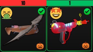 Halloween Weapons RANKED Roblox Flag Wars [upl. by Gnart]