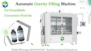 Automatic Gravity Filling Machine emulsifiable concentrate pesticide [upl. by Aoh]