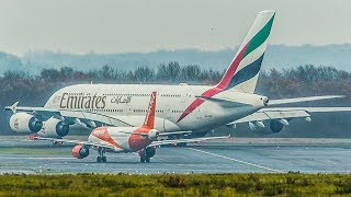 AIRBUS A320 OVERTAKES an AIRBUS A380 in a TRAFFIC JAM and DEPARTS first 4K [upl. by Phonsa]