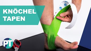 Tape Anleitung » Knöchel Tapen für stabilität » PhysioTape [upl. by Pancho951]