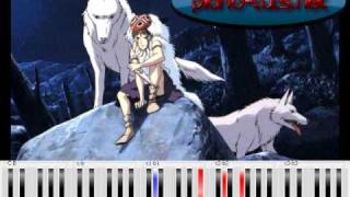 Mononoke Hime  Opening Theme Piano Tutorial [upl. by Kaczer]