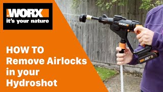 Worx Hydroshot Troubleshooting How to Remove Airlocks  WORX UK [upl. by Chamkis]