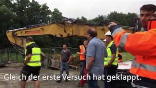 Explosion in Gemünden So lief die Sprengung der Mainbrücke 12 [upl. by Ahtamas]