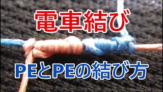 PEとPEを結ぶ方法と強度を見てみましょう！【電車結び＋ハーフヒッチ】＃PE同士の結び方＃ダブルユニノット [upl. by Bruckner383]