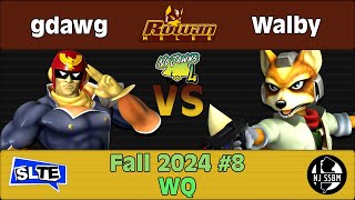 Rowan SSBM Fall 2024 8 gdawg Falcon Vs Walby Fox  WQ [upl. by Eelek]