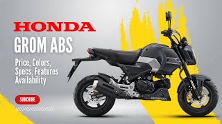 2024 Honda Grom ABS Prices Colors Specs Features Availability [upl. by Cousin]