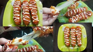 কোরিয়ান জনপ্রিয় স্ট্রিটফুড কর্ণডগ।।Cheese Corn Dog [upl. by Eseela]