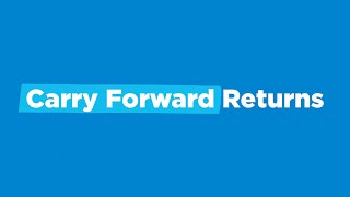 Carry Forward Returns to TaxCycle [upl. by Enirol135]