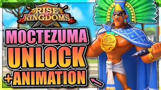 Moctezuma global first unlock and animation in Rise of Kingdoms MGE training [upl. by Vlada]