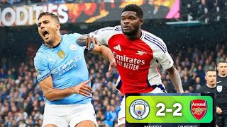 THOMAS PARTEY FANTASTIC PERFORMANCE IN MAN CITY 22 ARSENAL PASSES RECOVERIES DUELS DEFENSE [upl. by Kore]