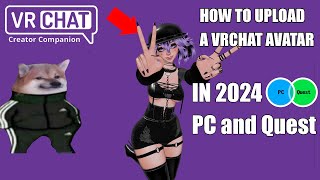 How to upload a VRChat Avatar in 2024 Creator Companion tutorial PC  Quest [upl. by Seve]