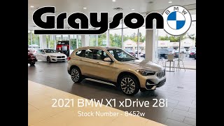 New Arrival  Cashmere Silver 2021 BMW X1 xDrive 28i Video Walk Around Stock Number 8452w [upl. by Anitneuq]