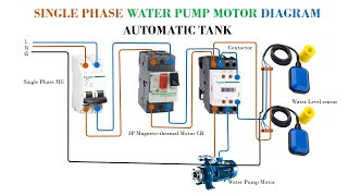 Single Phase Water Pump Automatic Water Level Schematic Diagram Wiring Design [upl. by Ycrad729]