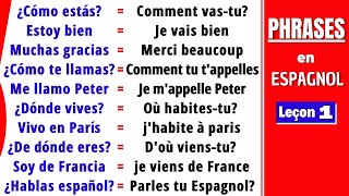 Les PHRASES de base pour apprendre LESPAGNOL  Cours despagnol pour Débutants 🔹 Partie 1 [upl. by Nnaeel132]