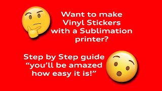 Sublimation on to Oracal 651  GLOSSY VINYL STICKERS [upl. by Brynn553]