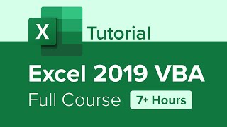 Excel 2019 VBA Full Course Tutorial 7 Hours [upl. by Lianna]