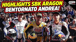 Highlights SBK Aragon Gara1 bentornato Andrea [upl. by Nohsram]