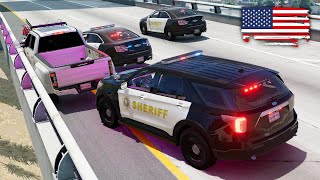 American Police Chases 18  BeamNG drive [upl. by Ettenaej]