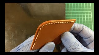 Burnishing Leather Edge  Leather Craft  Simple  Handmade [upl. by Redd]