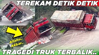 MERINDING  Terekam Detik Detik Paling Menakutkan Truk Terbalik Berkali Kali di Sitinjau Lauik [upl. by Eldoria]