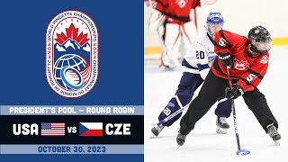 2023 World Ringette World Championships ⭕ President’s Pool Czech Republic vs USA Oct 30 2023 [upl. by Eus566]