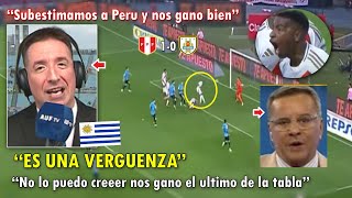 DEVASTADOS PERIODISTAS URUGUAYOS EXPLOTAN tras DERROTA con PERU VS URUGUAY 10 HOY [upl. by Garibald]