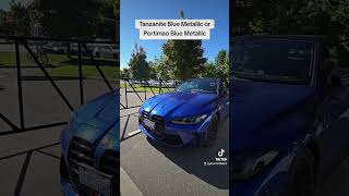 2022 M4 Competition in Tanzanite Blue Metallic vs 2025 M4 Competition in Portimao Blue Metallic [upl. by Eenahs]