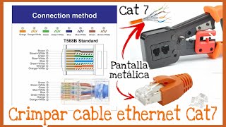 CÓMO CRIMPAR CABLE ETHERNET CAT7 [upl. by Anaiq]