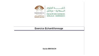 Exercice Echantillonnage [upl. by Lesser]