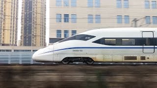 Racing with a Chinese CRH380D highspeed train [upl. by Apurk]