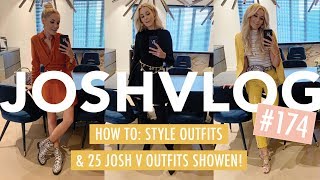 HOW TO STYLE 25 OUTFITS IN 10 MINUTES  JOSHVLOG 174 [upl. by Akcirred]