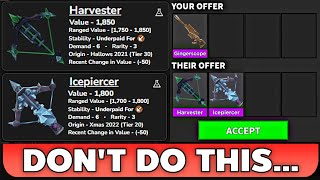 Is Harvester Dying   MM2 Trading Montage 4 [upl. by Brinkema256]