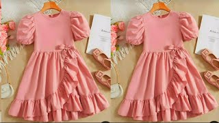 Baby frock cutting and stitching67 year old girl dress cutting and stitching [upl. by Emmi]