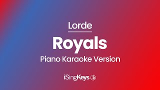 Royals  Lorde  Piano Karaoke Instrumental  Original Key [upl. by Andel630]